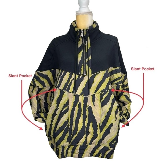 NEW FP Movement Free People Walk the Line Pullover Size Medium Black Green New - Picture 5 of 8